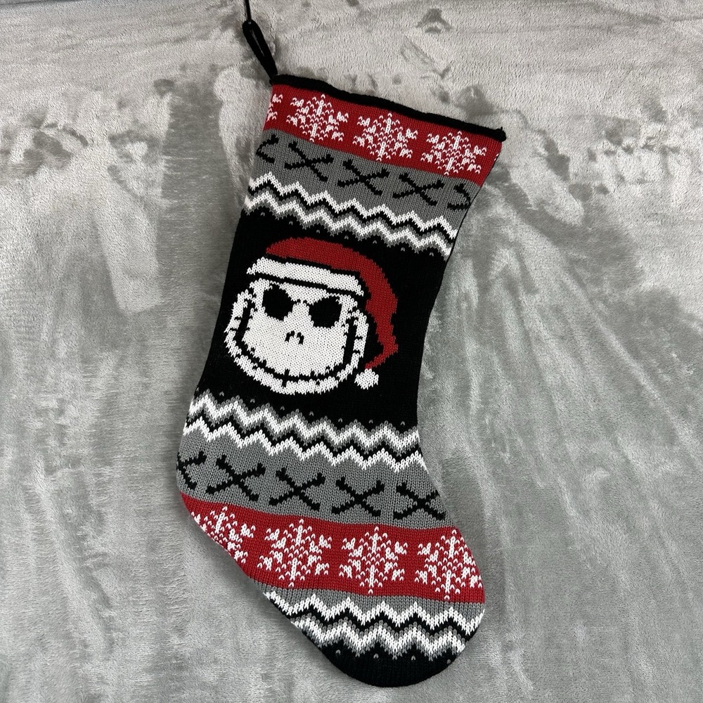 Disney The Nightmare Before Christmas Jack Skellington Fleece Knit Stocking